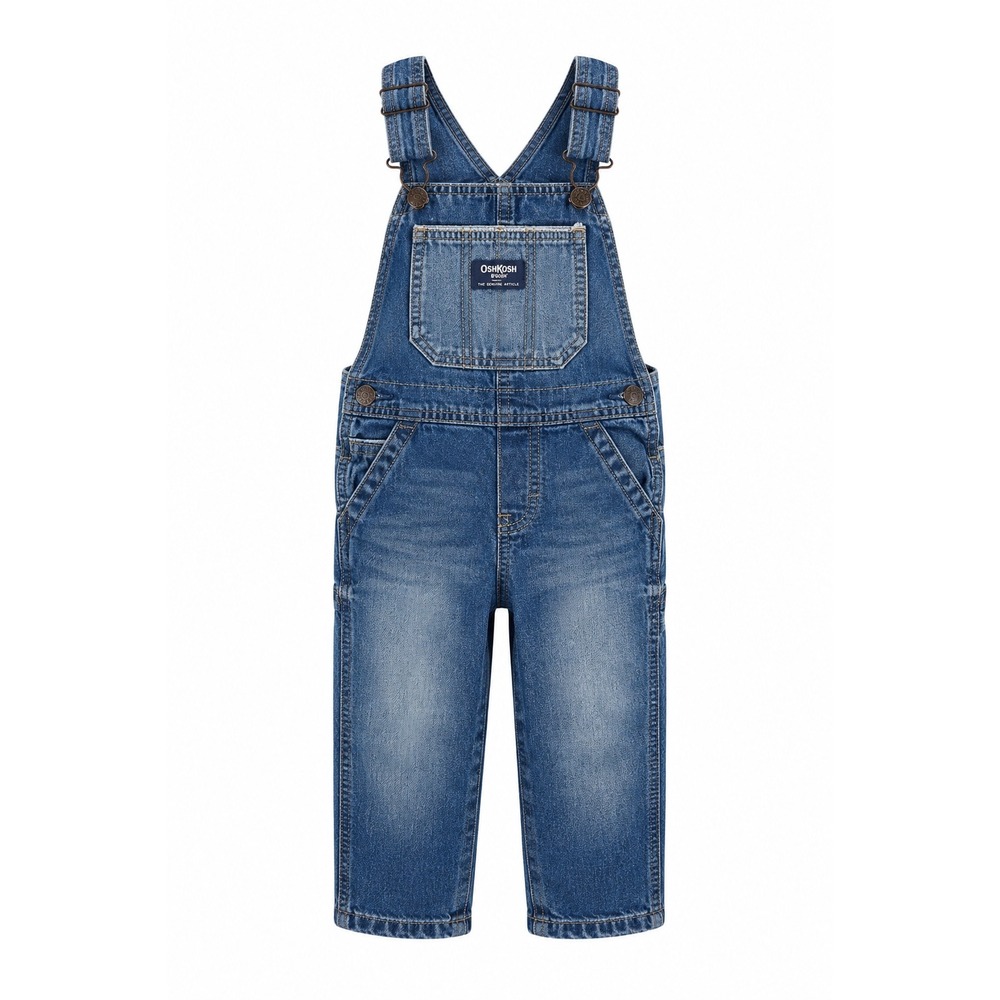 OshKosh Kids 24M Blue Denim Overalls bibs Classic casual toddler‎ denim school